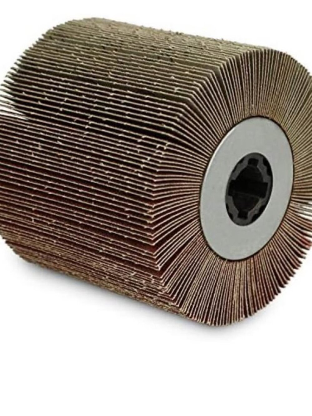 Flap Wheel Sanding Drum, 4.5" x 4" with 3/4" Quad Keyway (120 Grit)